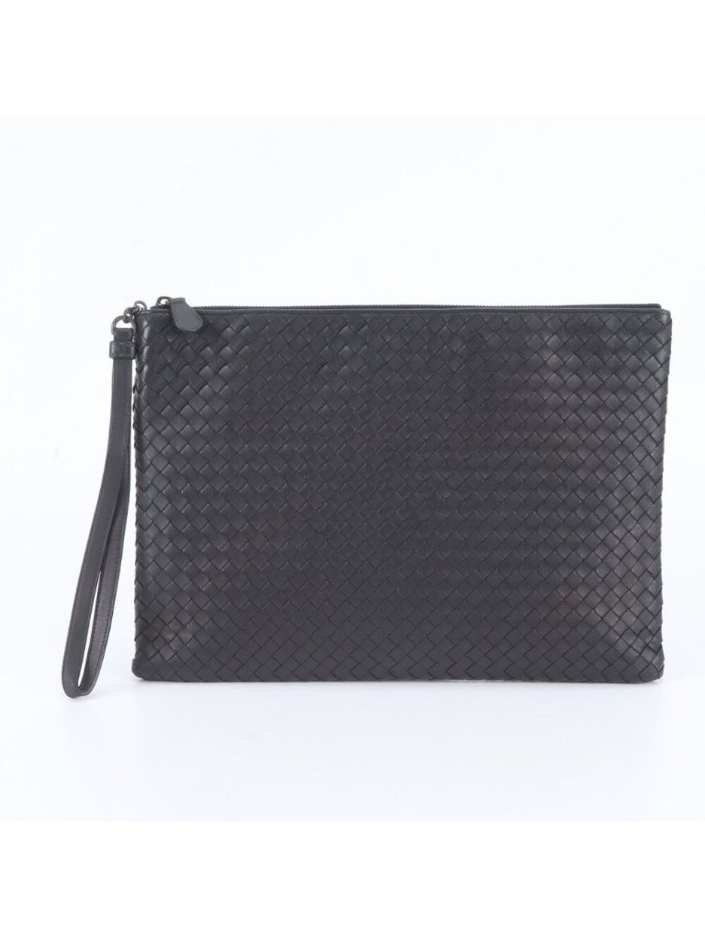 Bottega Veneta Intrecciato Leather Clutch Pouch Black